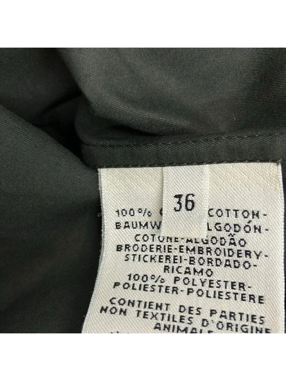 Hermes Long Sleeve Shirt Blouses S Dark Green Over